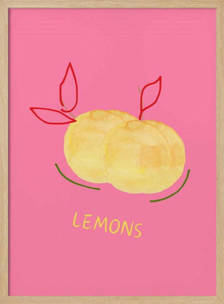 Lemons in Pink | Poster