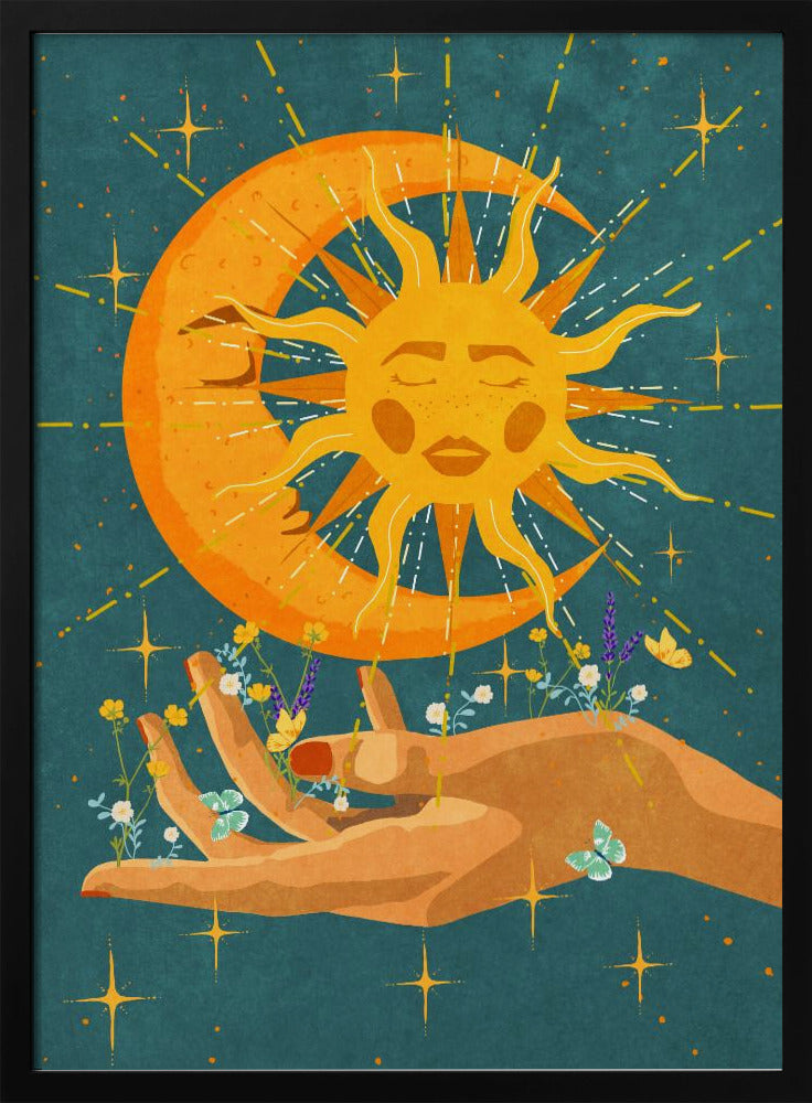Sun and moon in my hand | Poster