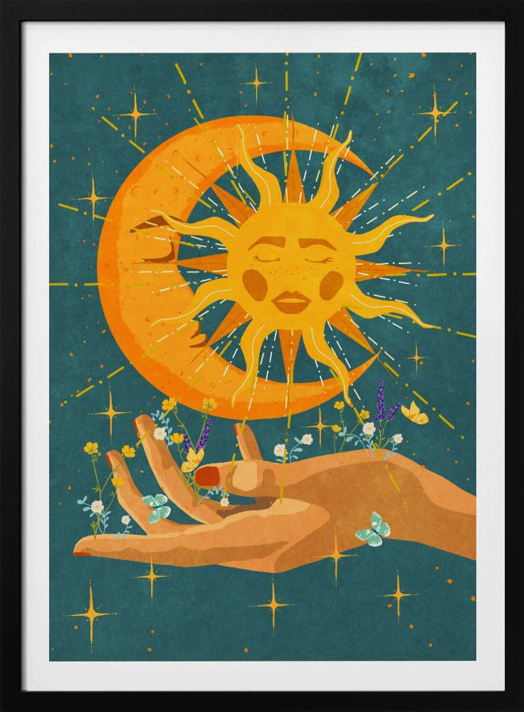 Sun and moon in my hand | Poster
