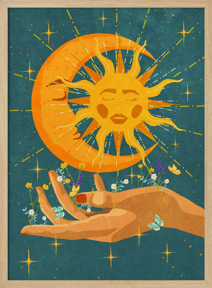 Sun and moon in my hand | Poster