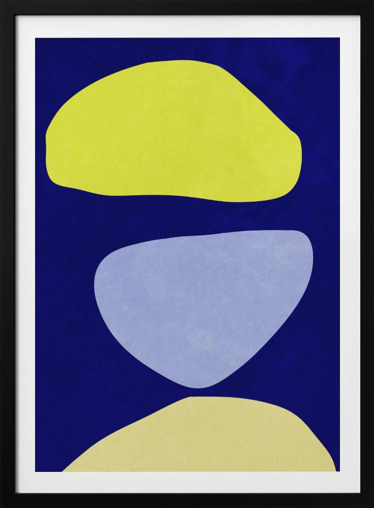 Abstract Forms Blue and yellow | Poster