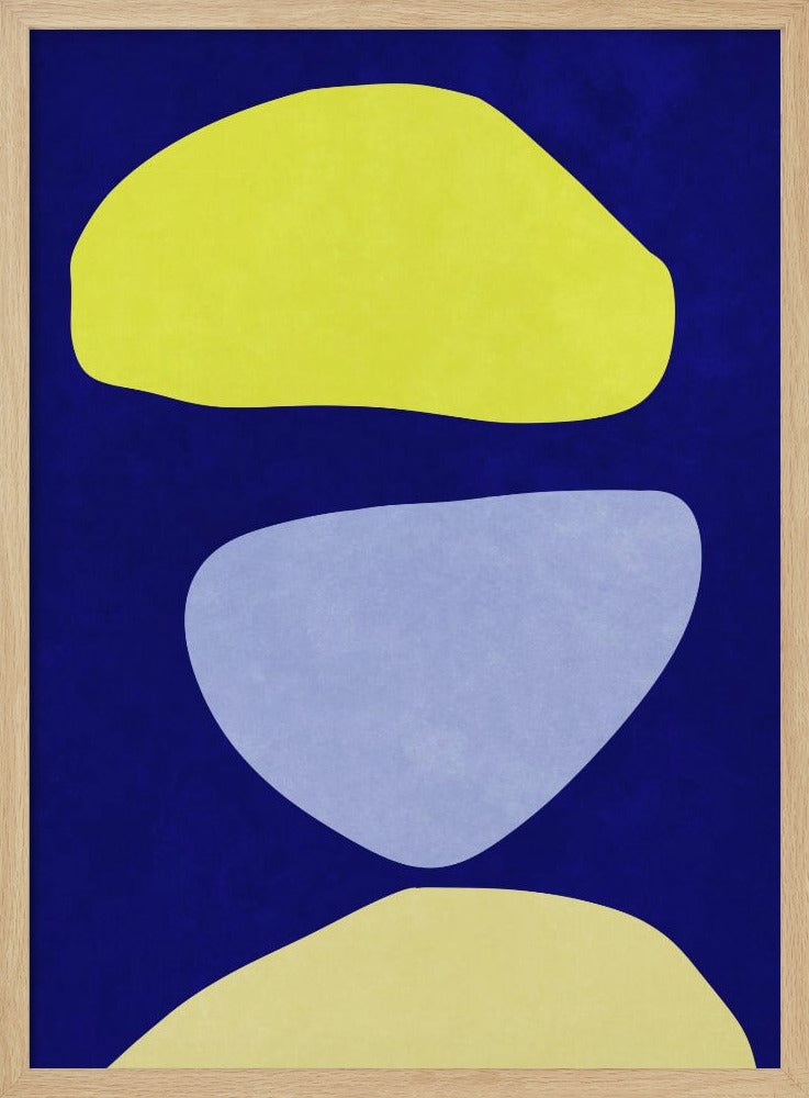 Abstract Forms Blue and yellow | Poster