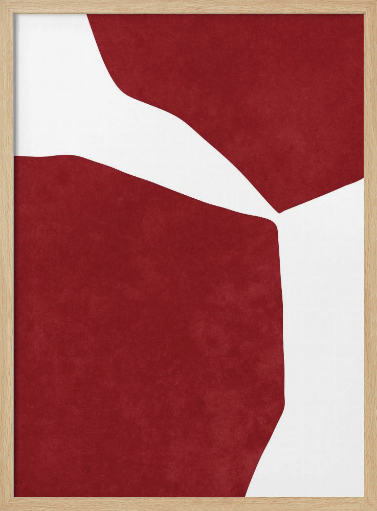 Abstract Red on white | Poster
