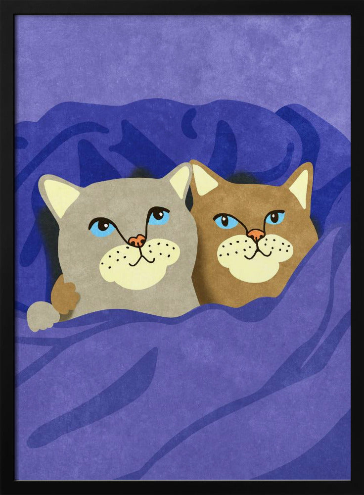 Cats in Bed | Poster