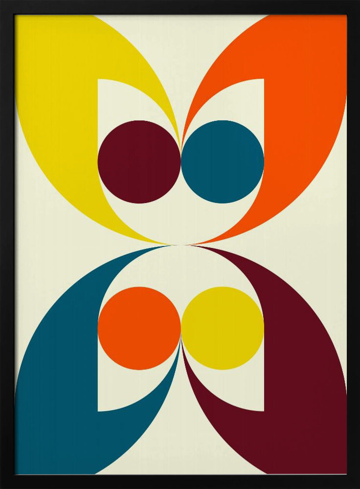 Colorful Symmetric Shapes and Circles | Poster