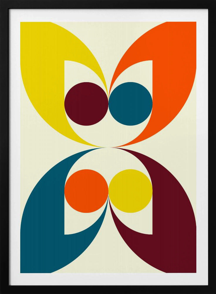 Colorful Symmetric Shapes and Circles | Poster