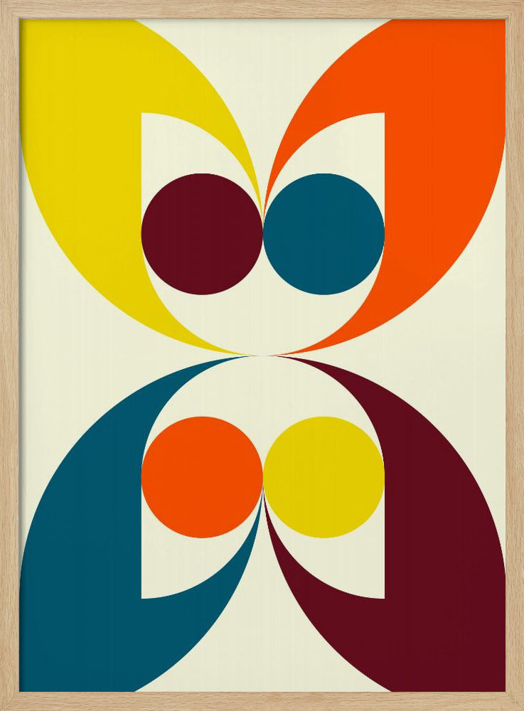 Colorful Symmetric Shapes and Circles | Poster