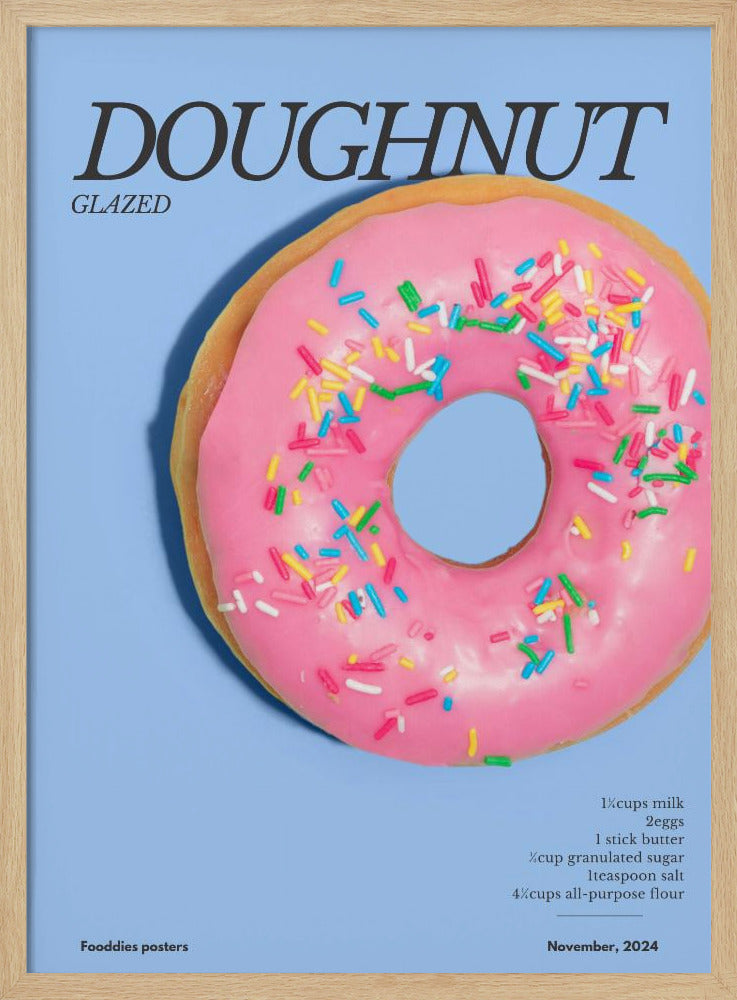 Pink Glaze Doughnut | Poster