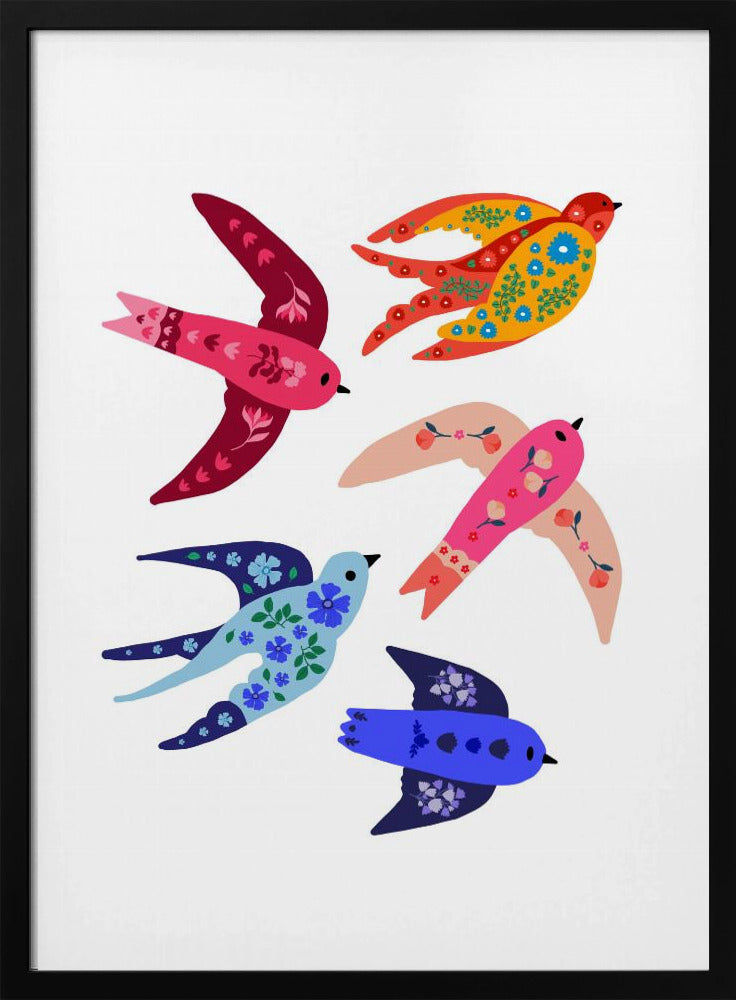 Whimsical birds | Poster