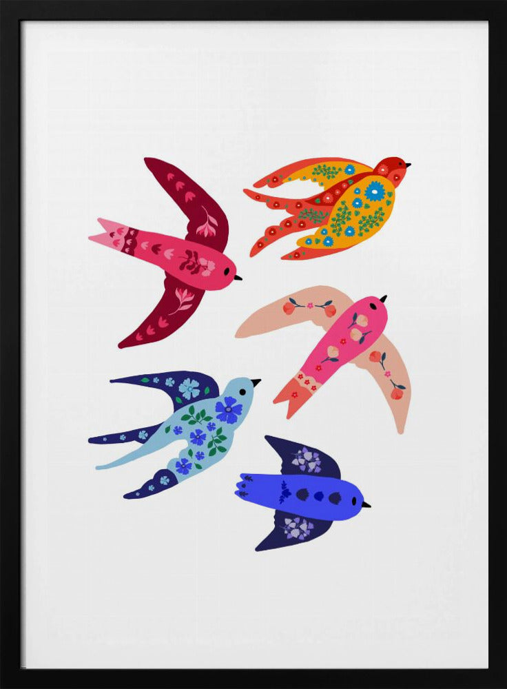 Whimsical birds | Poster