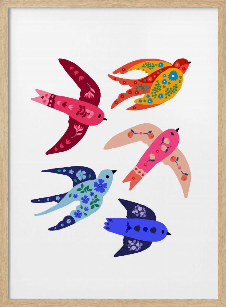Whimsical birds | Poster