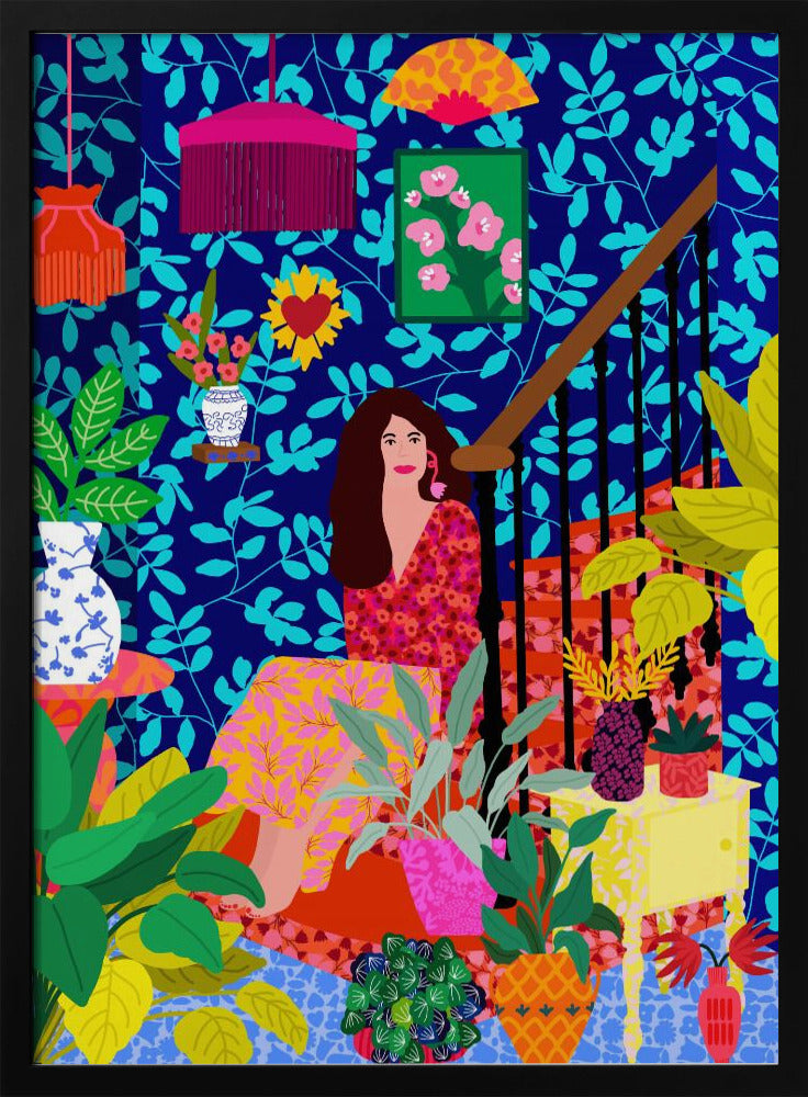 Woman on Staircase | Poster