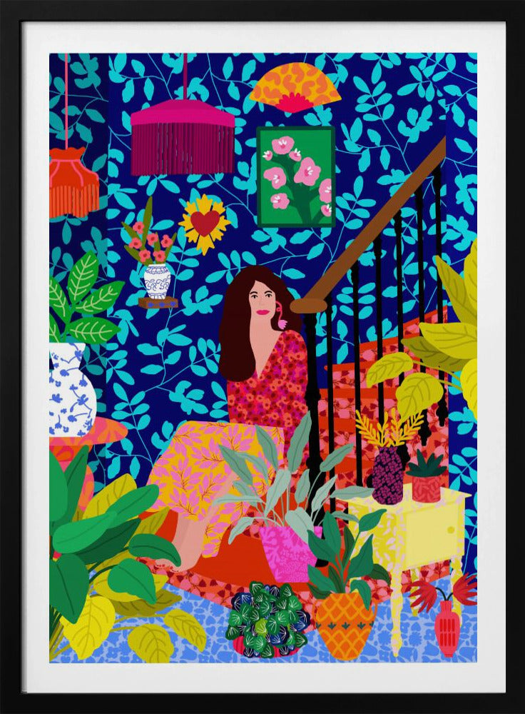 Woman on Staircase | Poster