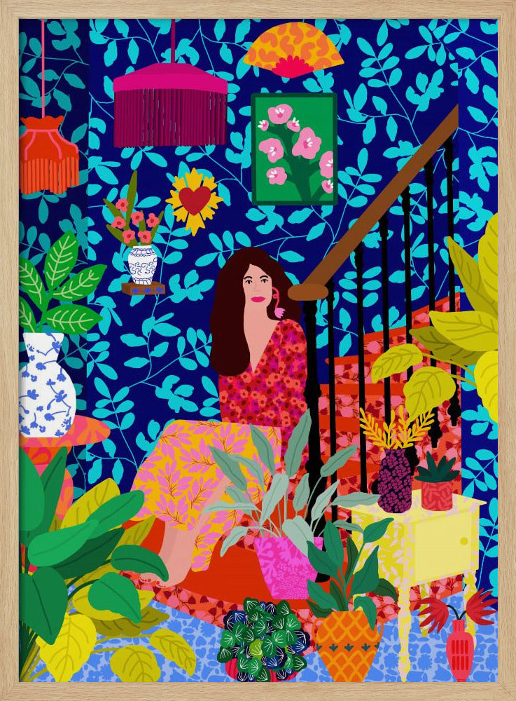 Woman on Staircase | Poster