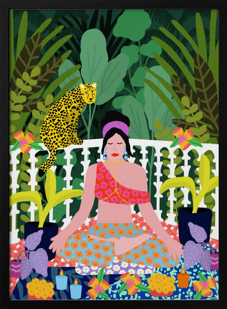 Woman In Lotus Position | Poster