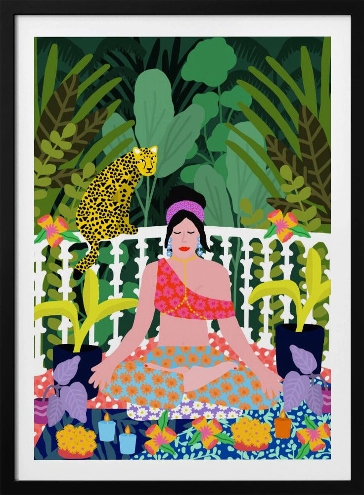 Woman In Lotus Position | Poster