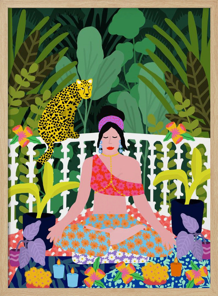 Woman In Lotus Position | Poster
