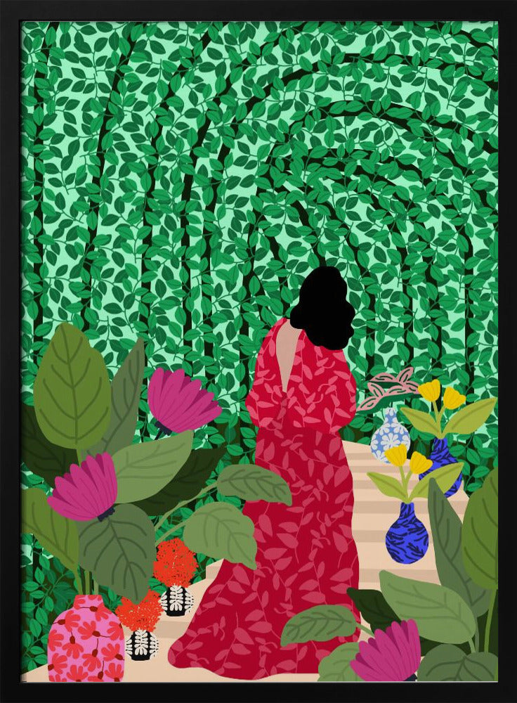 Girl At Her Garden | Poster