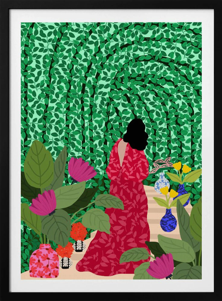 Girl At Her Garden | Poster