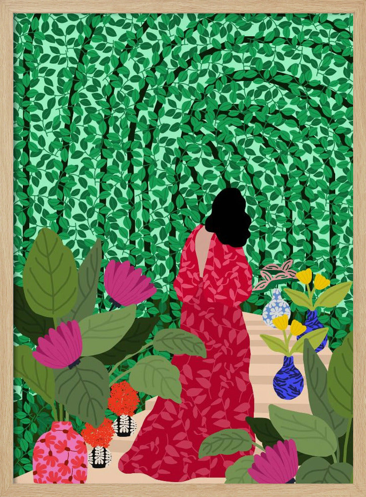 Girl At Her Garden | Poster