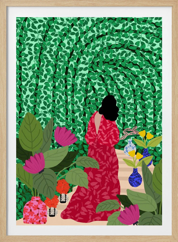 Girl At Her Garden | Poster