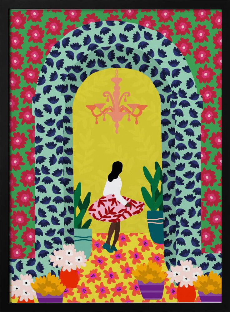 Floral Portal Girl | Poster
