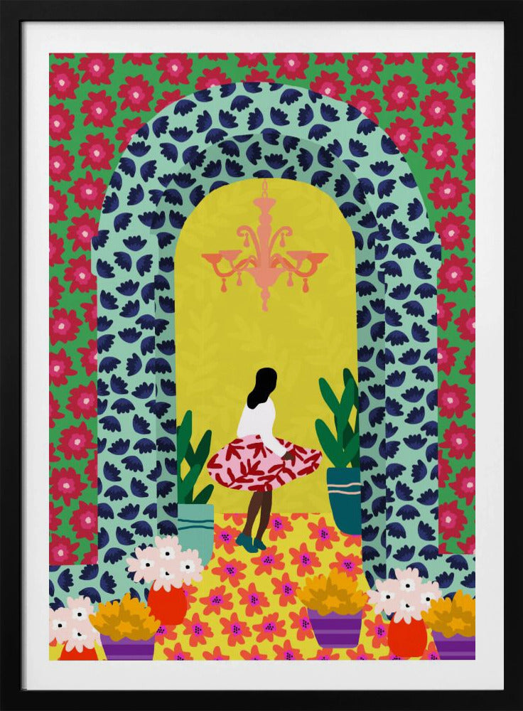 Floral Portal Girl | Poster