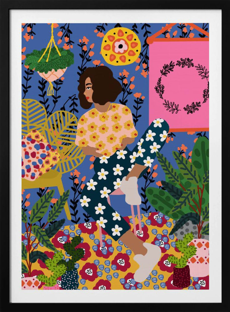 Floral Retreat Girl | Poster