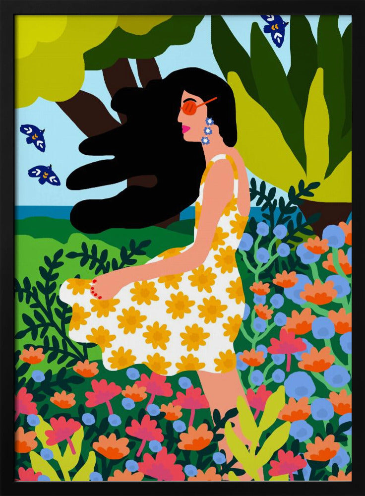 Floral Summer Girl | Poster