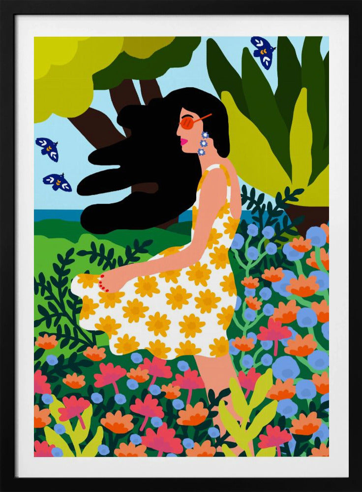 Floral Summer Girl | Poster