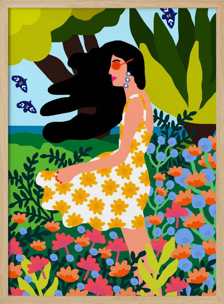 Floral Summer Girl | Poster