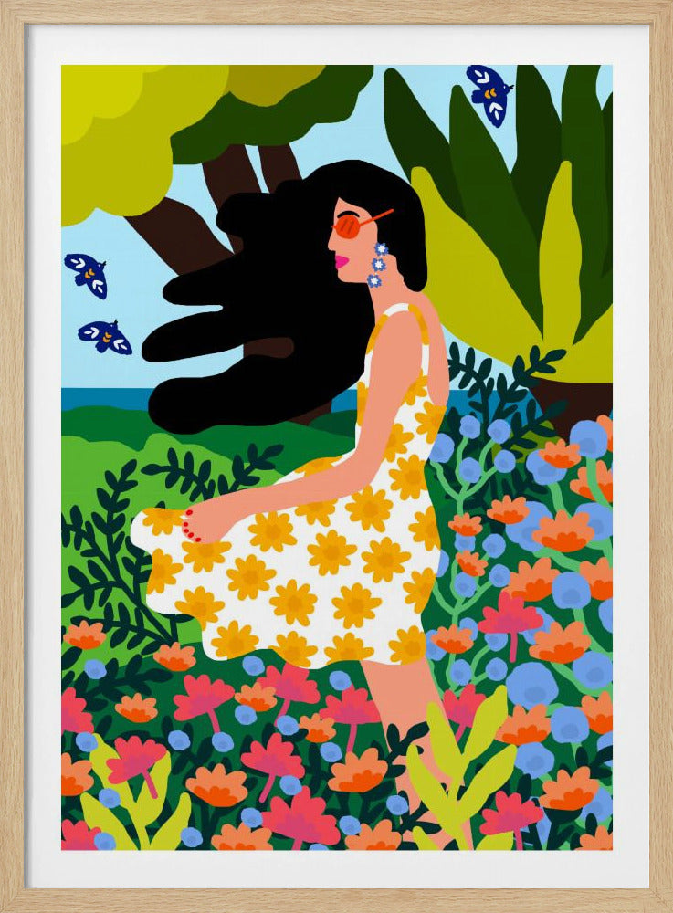Floral Summer Girl | Poster