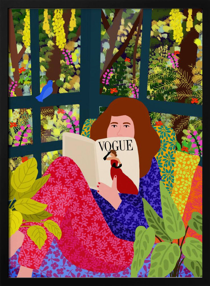 Reading My Favorite Magazine | Poster