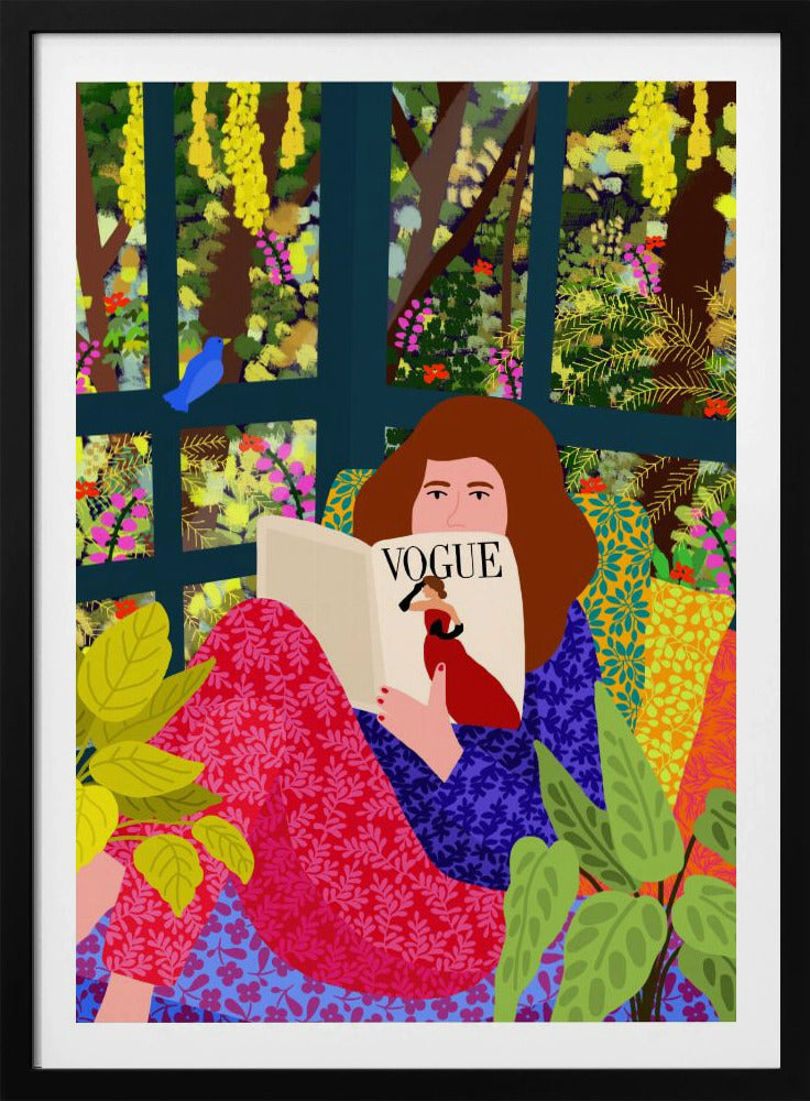 Reading My Favorite Magazine | Poster