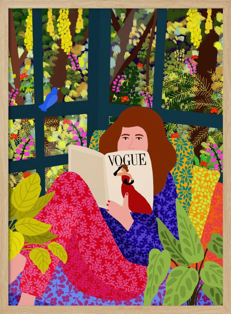 Reading My Favorite Magazine | Poster