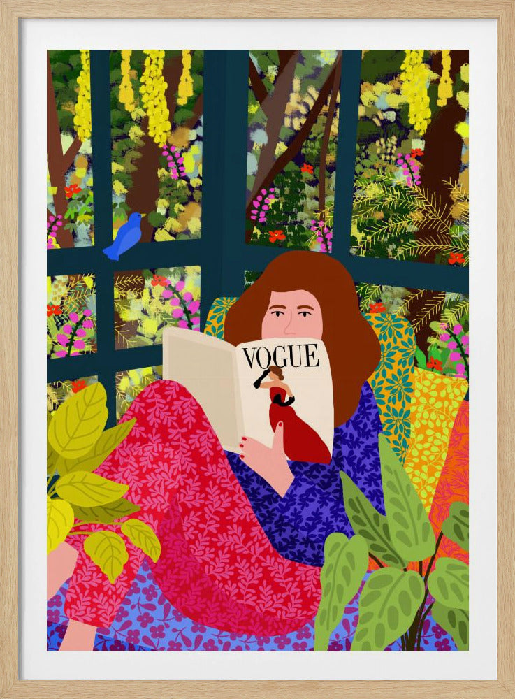 Reading My Favorite Magazine | Poster