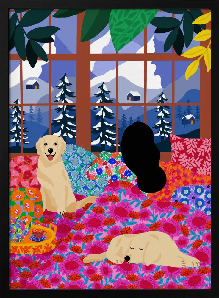 In Bed Looking At the View | Poster