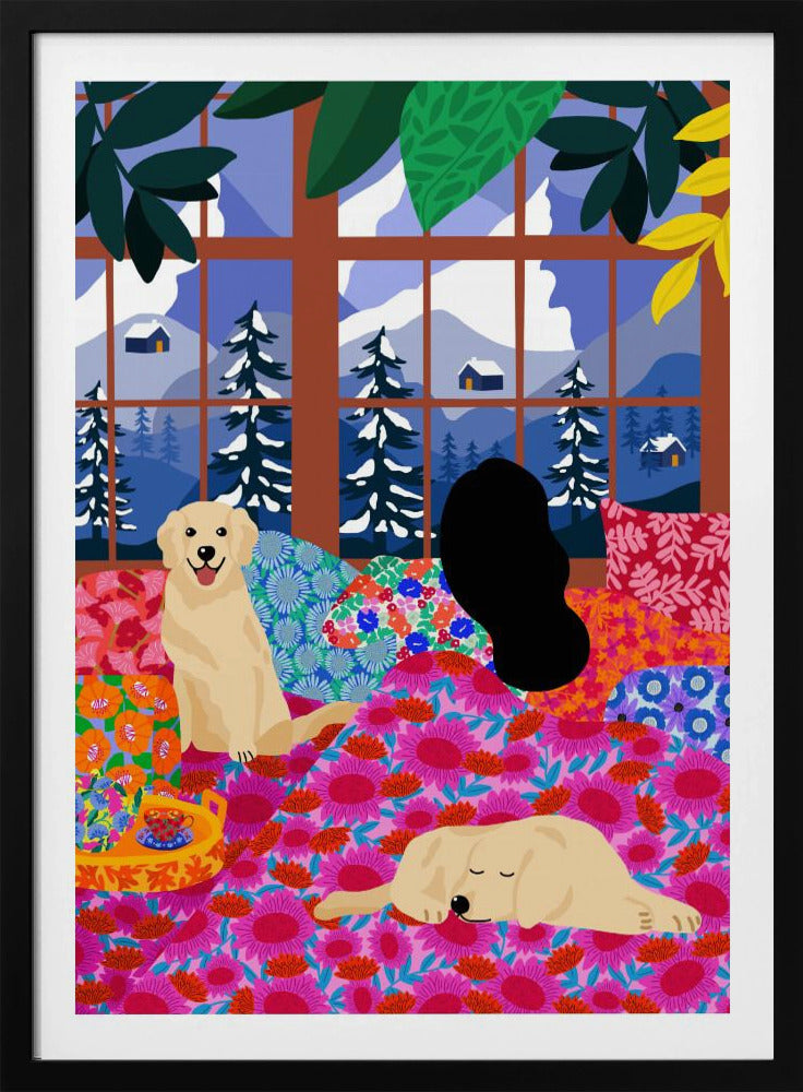 In Bed Looking At the View | Poster