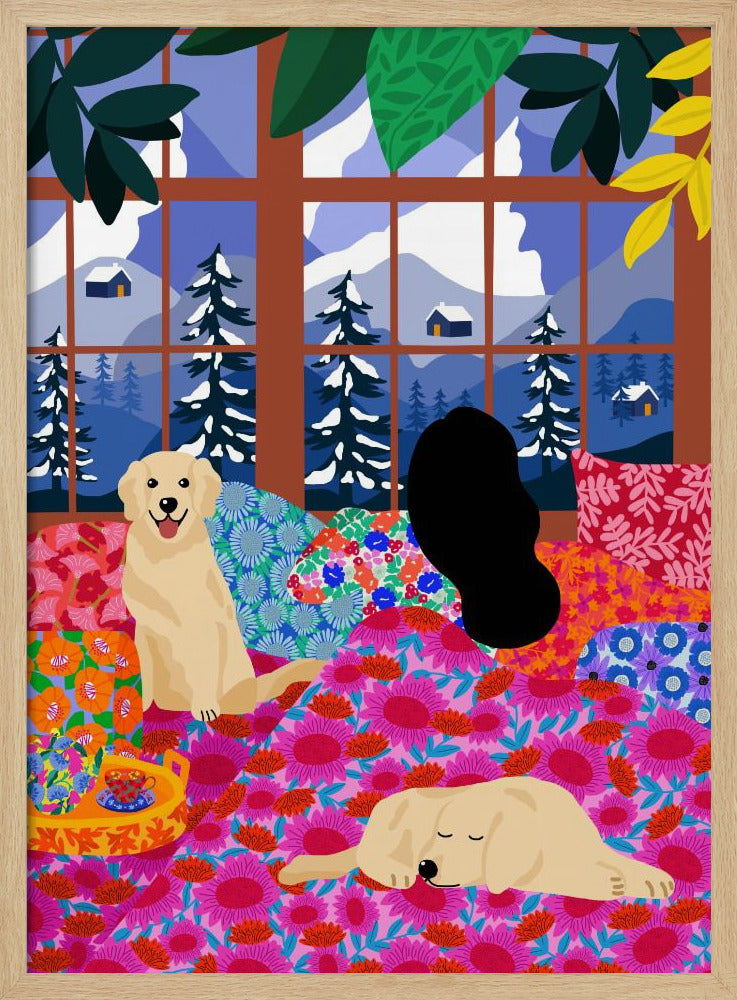 In Bed Looking At the View | Poster