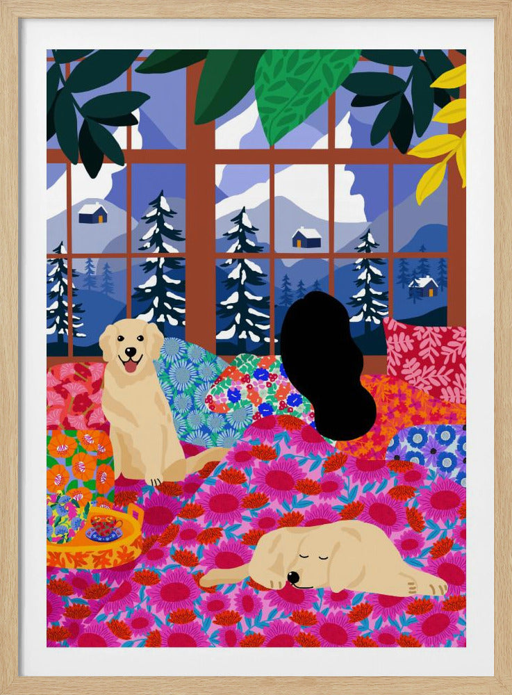 In Bed Looking At the View | Poster