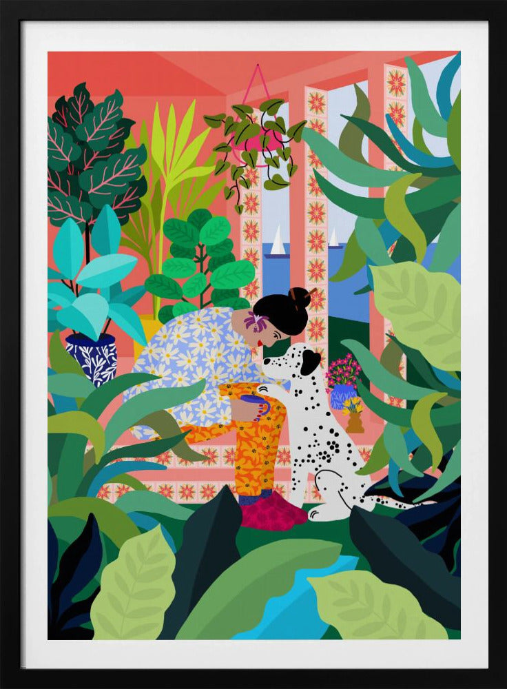 Girl With Doggie | Poster