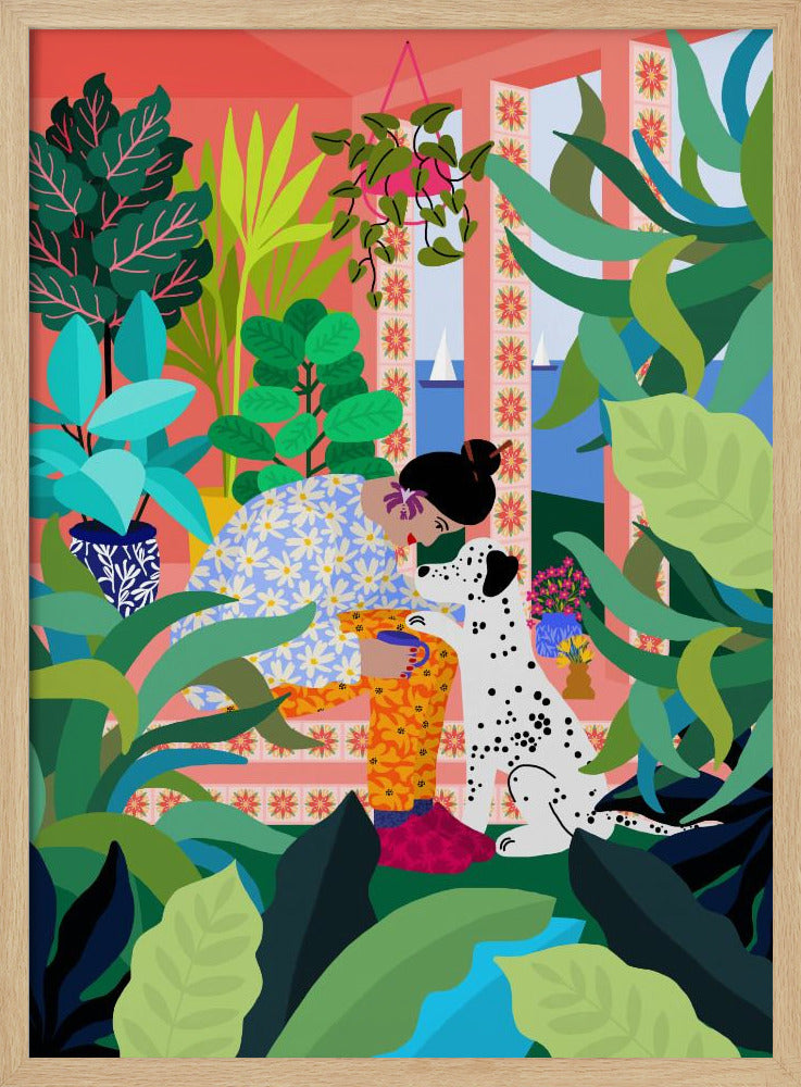 Girl With Doggie | Poster