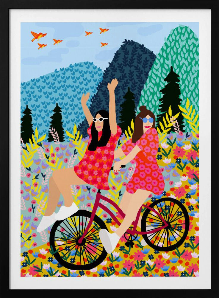 Friends on a bike | Poster