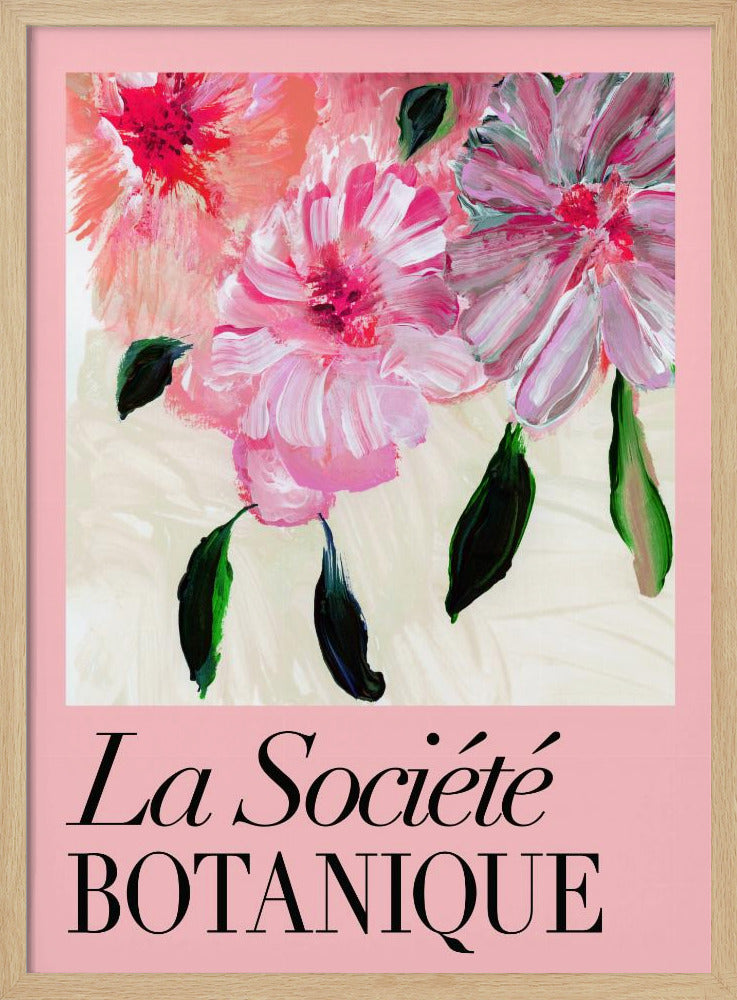La Société Botanique Pink Flowers | Poster