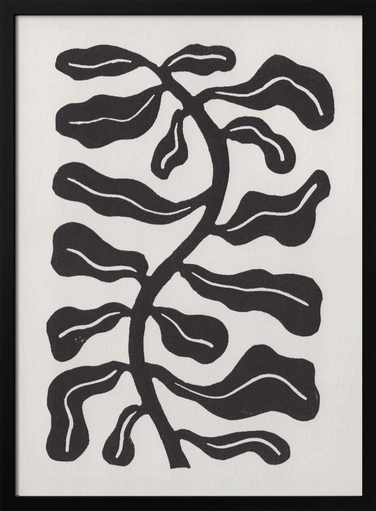 Wind Kissed Plant / Chalkboard Black | Poster