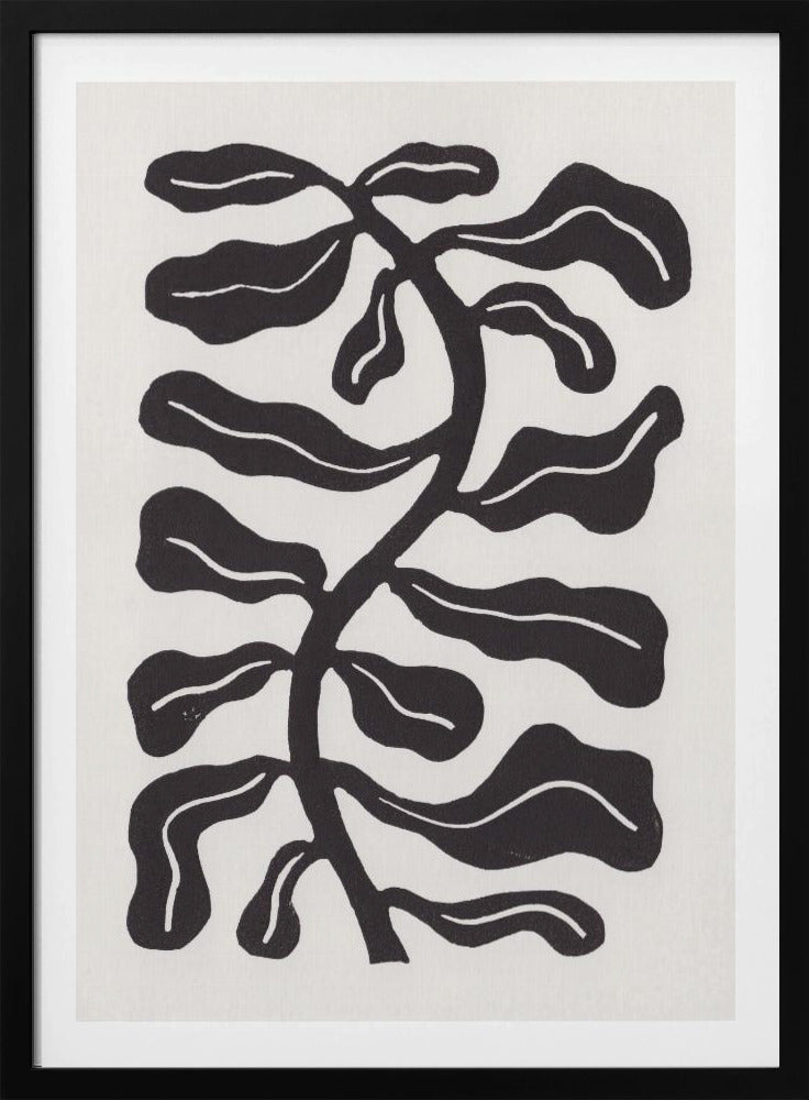 Wind Kissed Plant / Chalkboard Black | Poster