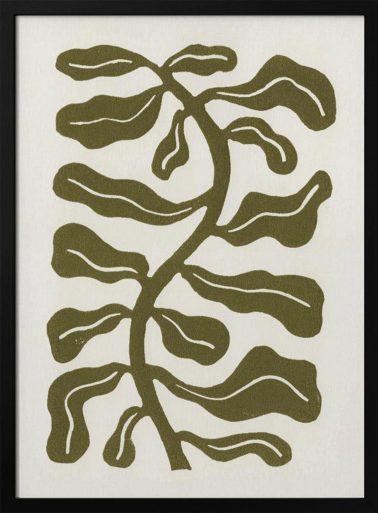 Wind Kissed Plant / Olive Green | Poster