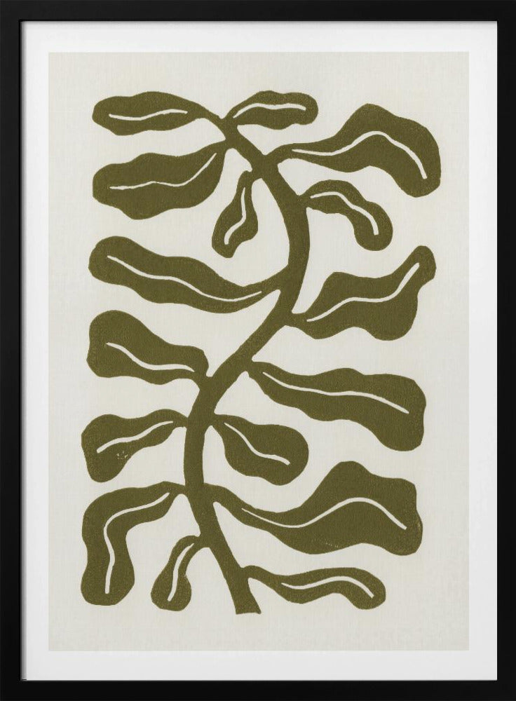 Wind Kissed Plant / Olive Green | Poster