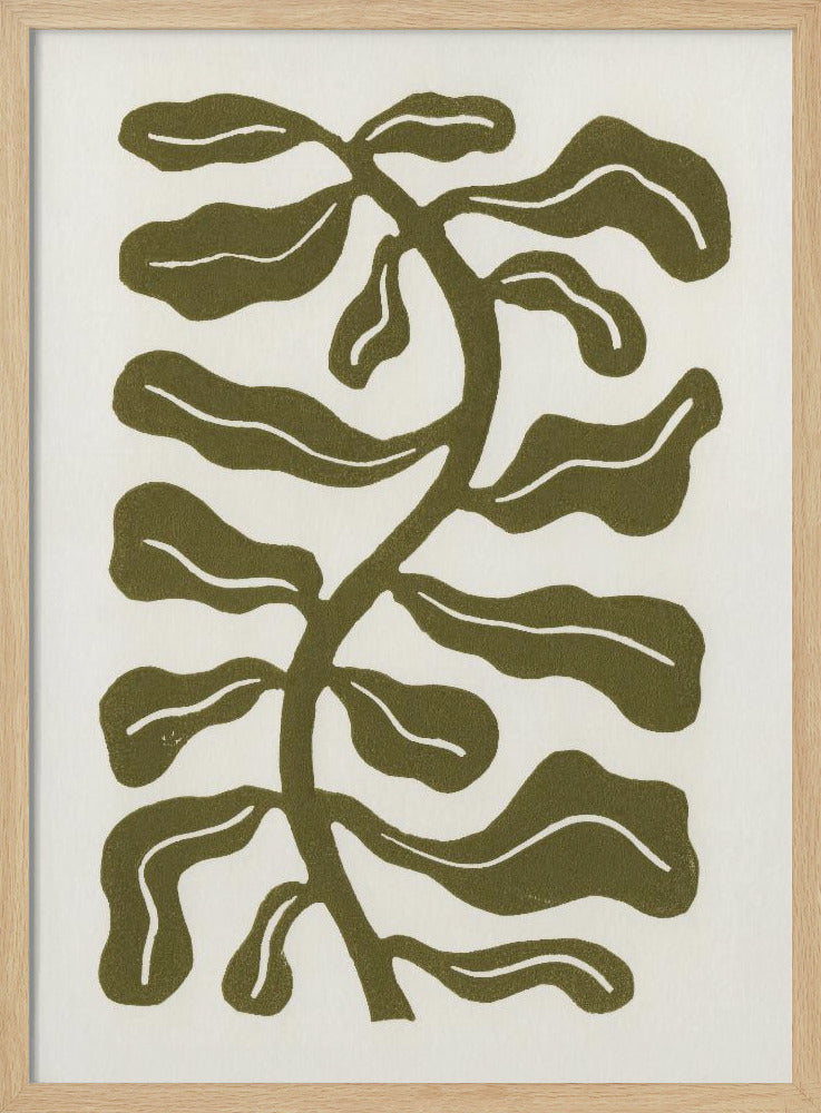 Wind Kissed Plant / Olive Green | Poster