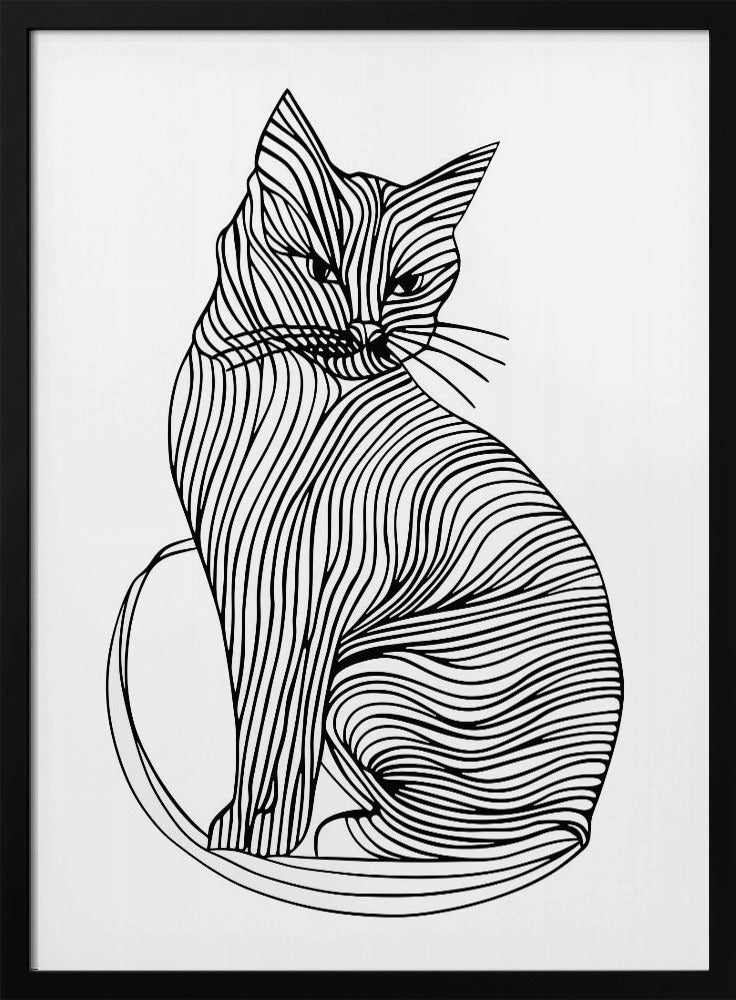 Lines art Cat | Poster